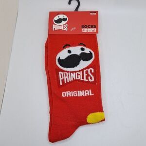Pringles socks crew style Retro Chips novelty graphic accessory